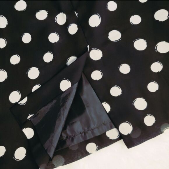 Jones New York Black White Polka Dot Pencil Skirt Size 8 - Picture 2 of 7